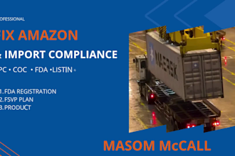 fix amazon compliance, CPC, coc, fda and reactivate listing for USA and more