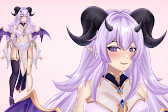 design and rig live2d vtuber model anime live2d model rigging 3d vtuber model