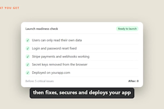 fix secure and deploy your lovable bolt or base44 app