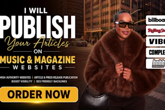 publish high quality articles on trusted music and magazine platforms