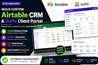 build custom airtable CRM databases and softr portals