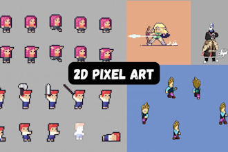 2d pixel game art character sprite sheets pixel art tileset assets