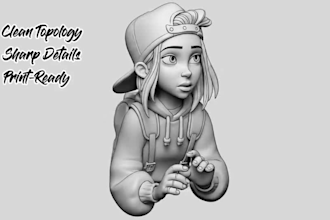 convert 2d to 3d printable model stylized 3d character design 2d to 3d model