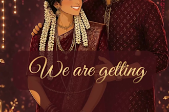 create luxury animated wedding invitation video