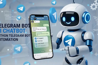 create python telegram bot with ai telegram bot, mini app auto posting bot