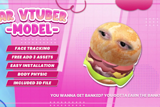 create a custom ar vtuber model for streamfog camera tracking