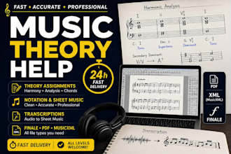 help you solve music theory and notation assignments