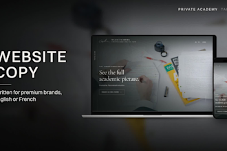 write luxury website copy and SEO content in your brand voice