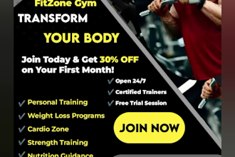 design a professional business flyer, poster, social media flyer