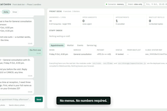 build an ai receptionist that books appointments on whatsapp