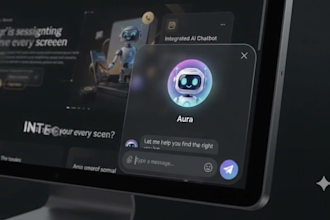 design a modern business website with an ai chatbot