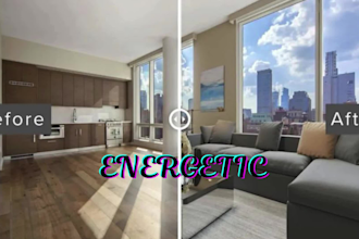 create realistic virtual home staging 3d interior rendering