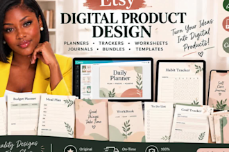 design etsy digital products, etsy digital planner, etsy digital product seo