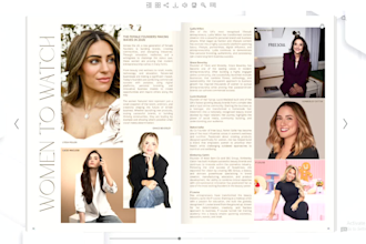 design a professional digital magazine or magazine layout