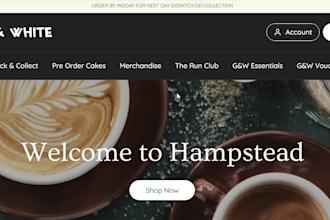 design a coffee shop website, cafe website, and coffee shopify store