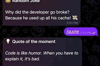 build a custom discord or telegram bot for your server or business