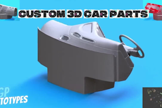 custom 3d car truck dashboard rc car part interior design 3d model 3d print stl