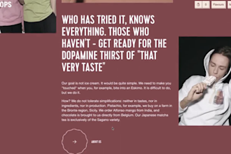 interactive french website, smooth parallax scrolling effects, clone wix website