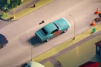 animate lowpoly car, character retro ps1 ps2 n64 nostalgic short movie animation