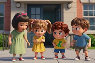 create ai 3d cartoon video animation for youtube kids and storytelling