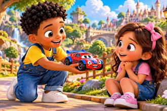 create 3d animation kids cartoon video educational video