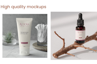 create modren skincare label design and cosmetic packging