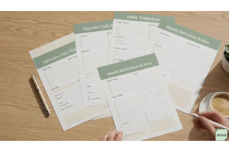 design a professional adhd digital planner or KDP interior
