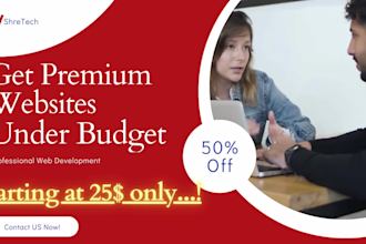 budget business portfolio website and web application