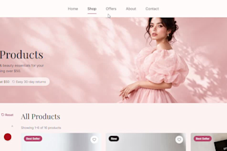 build luxury jewelry fashion ecommerce website with cart
