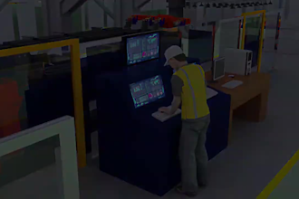 create 3d factory process animation and production line visualization