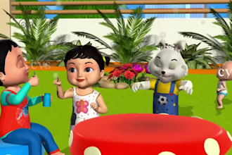 create youtube animation video, kids cartoon to earn 10k