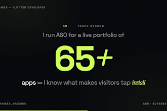 design high converting app store screenshots and aso