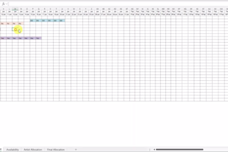 create automated staff rota, shift schedule in excel or google sheets