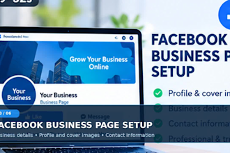 create social media accounts and business page setup