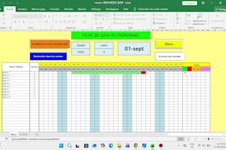build an excel vba employee attendance and HR management system