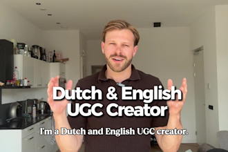 be your dutch male ugc creator for tiktok and meta video ads