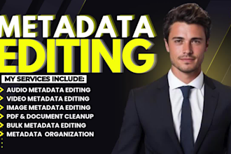 edit, fix and organize metadata for audio, video, images and documents