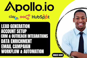 do automation workflows and management on apollo io, clay com, hubspot crm, n8n