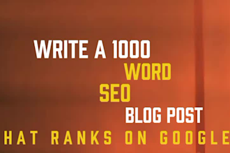 write a 1000 word SEO blog post that ranks on google