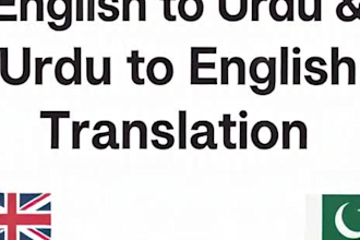 do professional english to urdu  urdu to english translation