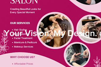 design professional beauty salon spa and skincare flyers