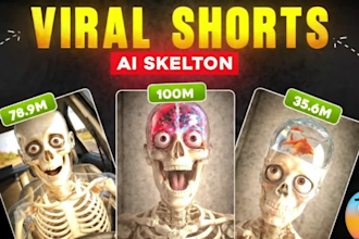 create ai skeleton shorts like dr data for youtube shorts