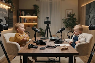 create ai baby podcast viral  ai clip podcast video edit podcast