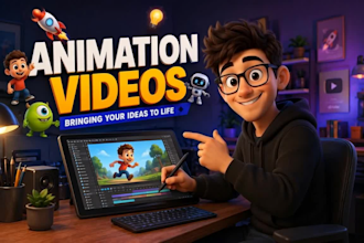 create professional ai animated videos and 2d 3d animations