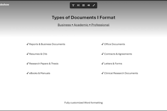 professionally format and redesign your word document, report or thesis