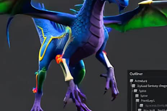 do 3d character modeling and blender rigging for game or vtuber