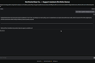 make a support chatbot that answers from company documents