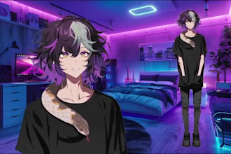 design and rig pro custom vtuber model live2d for vtube studio