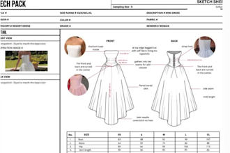 do trendy luxury tech pack design abayas prom dress tech pack fashion designer