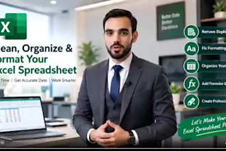 clean, organize, format and merge your excel spreadsheet